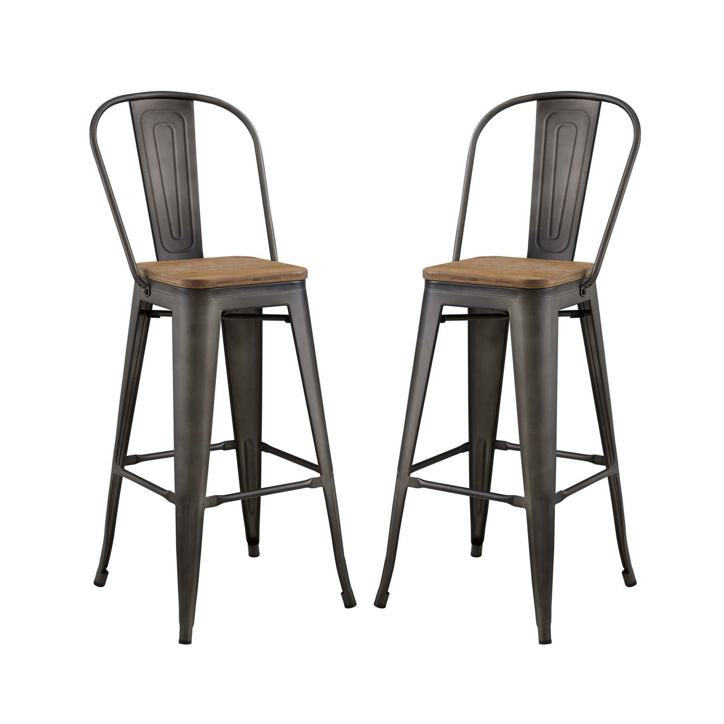 Promenade Bar Stool Metal Set of 2 By Modway - EEI-3899 | Bar Stools | Modishstore