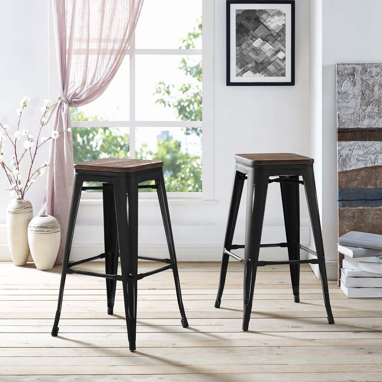 Promenade Bar Stool Set of 2 By Modway - EEI-3956 | Bar Stools | Modishstore