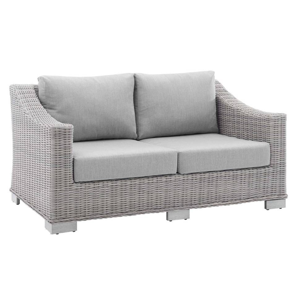Modway Conway Sunbrella® Outdoor Patio Wicker Rattan Loveseat | Outdoor Sofas, Loveseats & Sectionals