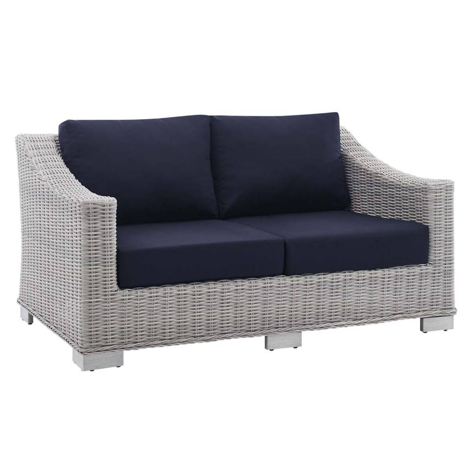 Modway Conway Sunbrella® Outdoor Patio Wicker Rattan Loveseat | Outdoor Sofas, Loveseats & Sectionals |