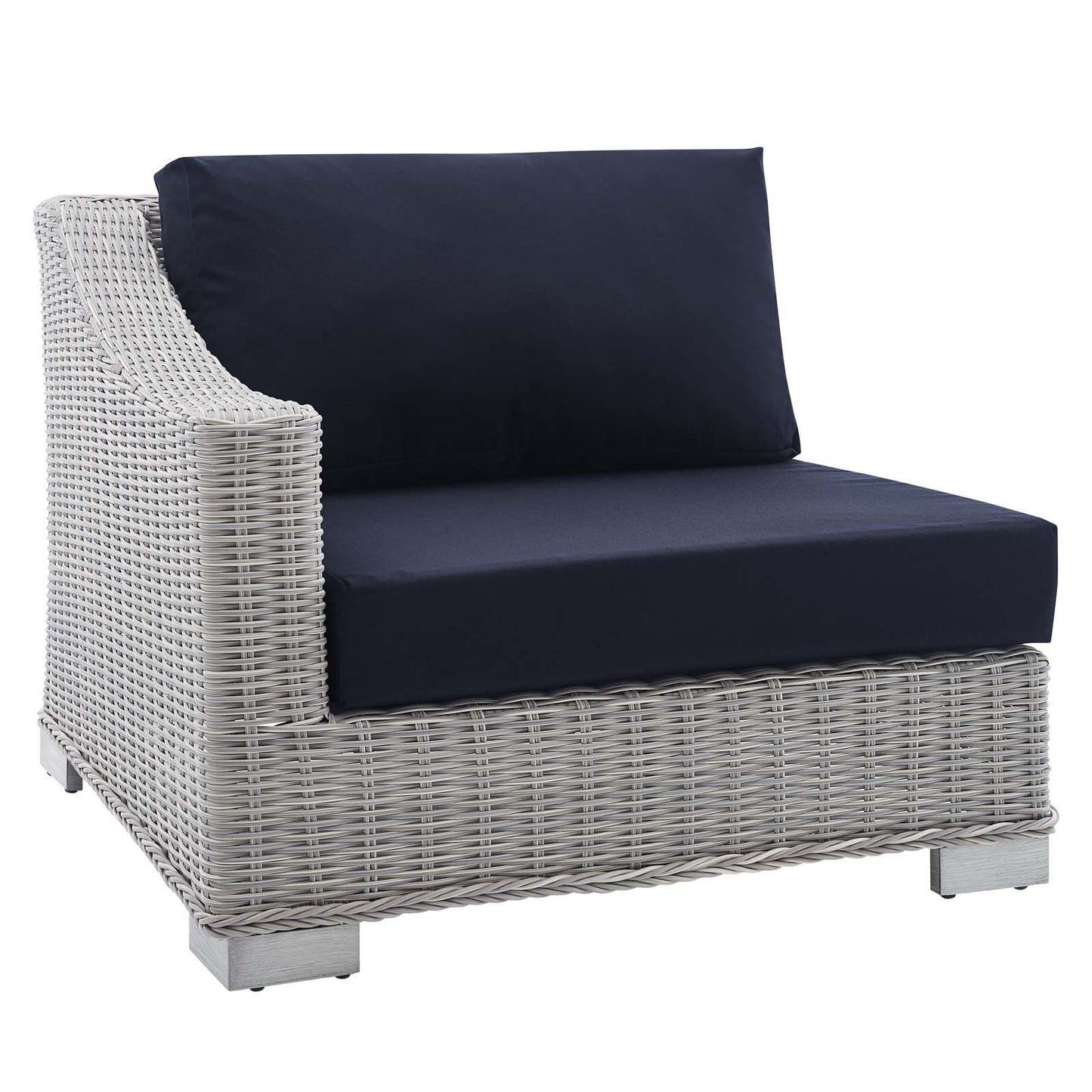 Modway Conway Sunbrella® Outdoor Patio Wicker Rattan Left-Arm Chair | Outdoor Sofas, Loveseats & Sectionals |