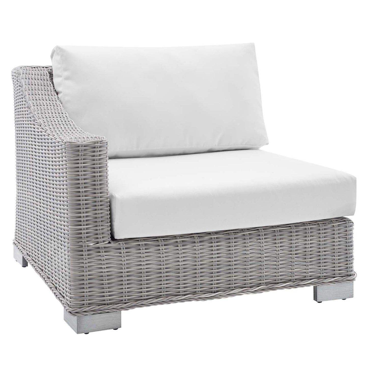 Modway Conway Sunbrella® Outdoor Patio Wicker Rattan Left-Arm Chair | Outdoor Sofas, Loveseats & Sectionals |