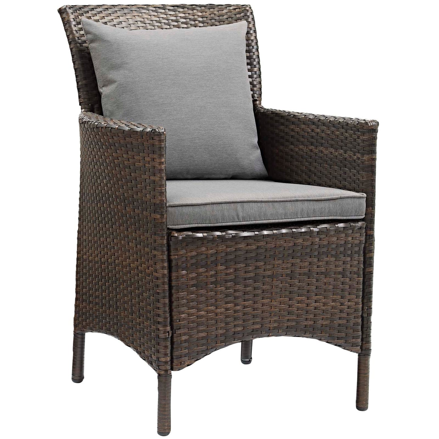 Modway Conduit Outdoor Patio Wicker Rattan Dining Armchair Set of 2 | Dining Chairs |