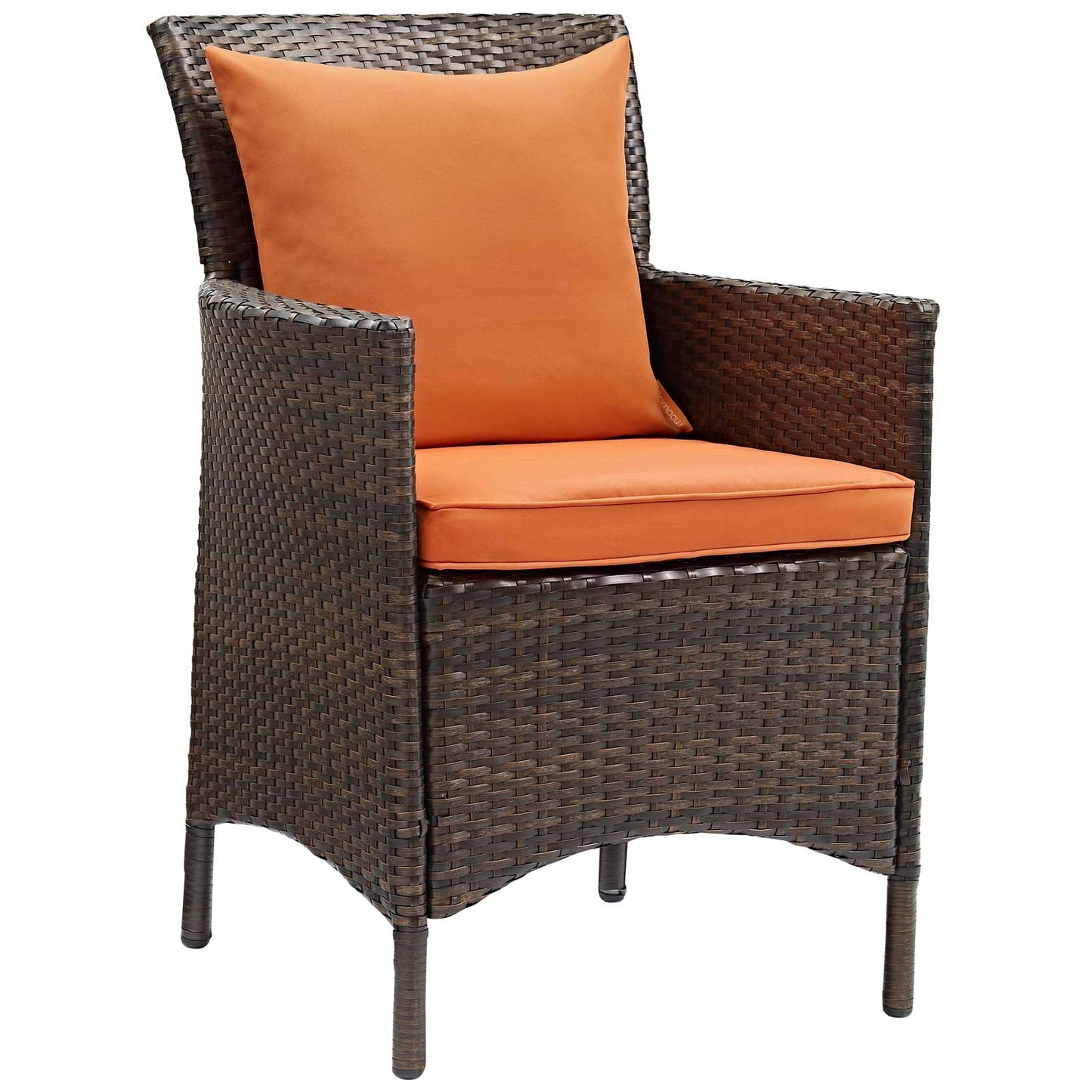 Modway Conduit Outdoor Patio Wicker Rattan Dining Armchair Set of 2 | Dining Chairs |