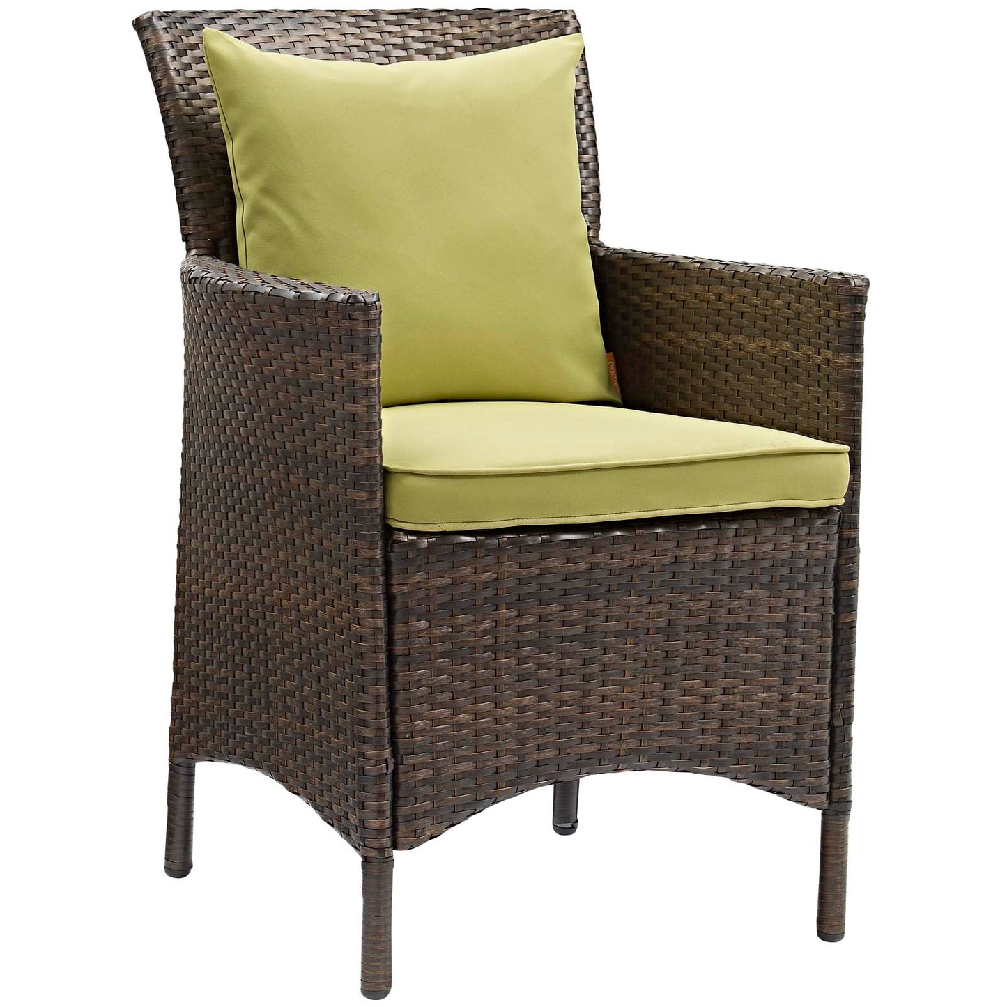 Modway Conduit Outdoor Patio Wicker Rattan Dining Armchair Set of 2 | Dining Chairs |