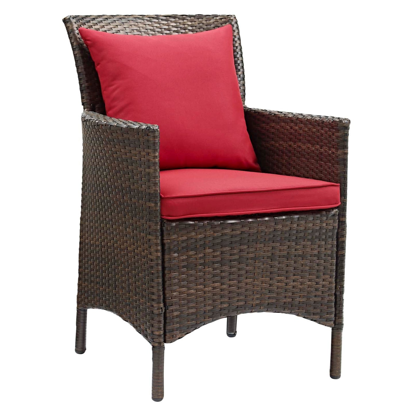 Modway Conduit Outdoor Patio Wicker Rattan Dining Armchair Set of 2 | Dining Chairs |