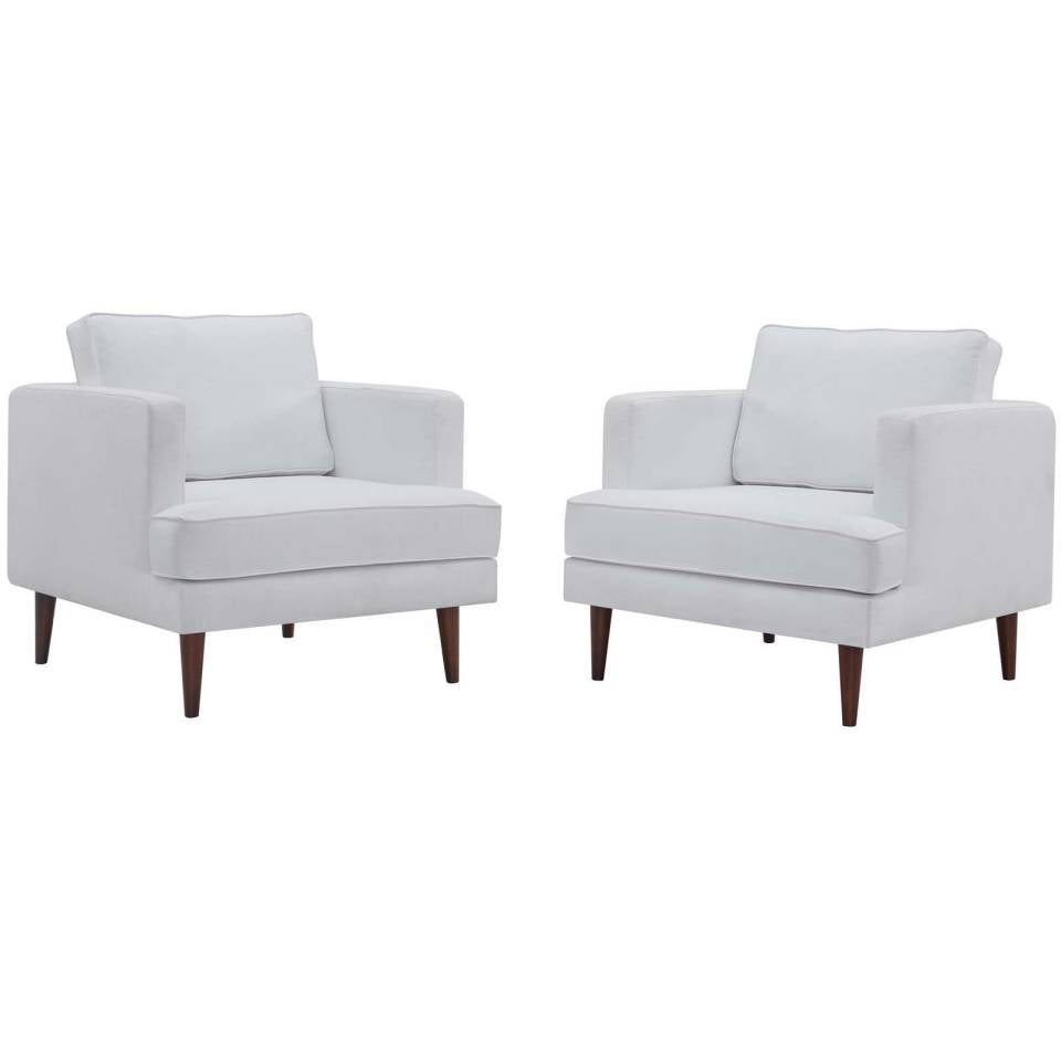Modway Agile Upholstered Fabric Armchair Set of 2 | Armchairs |