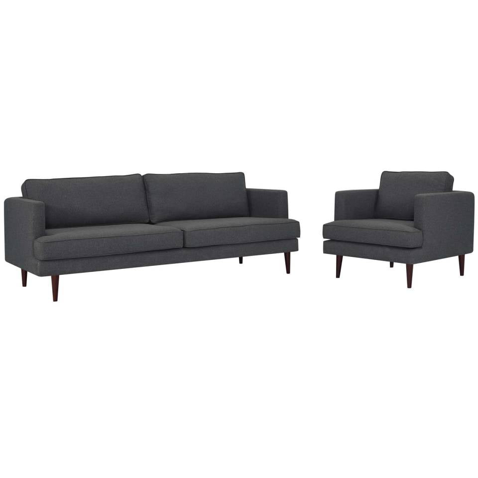 Modway Agile Upholstered Fabric Sofa and Armchair Set | Armchairs |