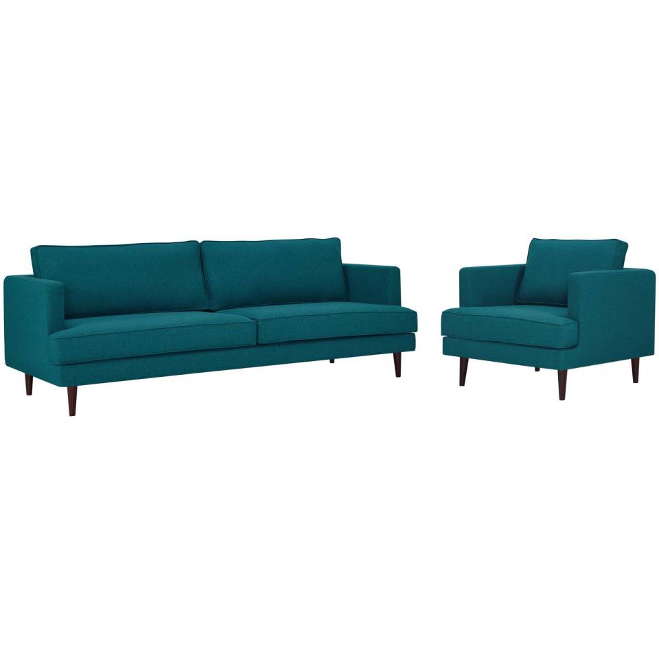 Modway Agile Upholstered Fabric Sofa and Armchair Set | Armchairs |