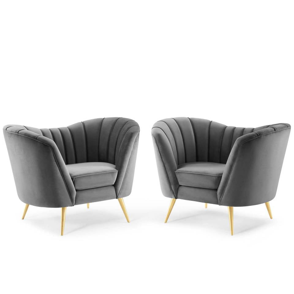 Modway Opportunity Performance Velvet Armchair Set of 2 | Armchairs | Modishstore