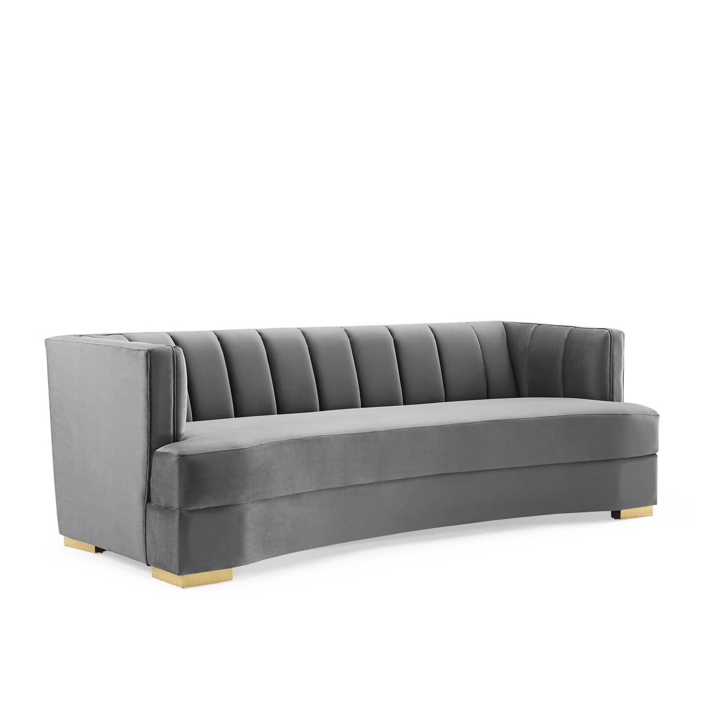 Encompass Channel Tufted Performance Velvet Curved Sofa By Modway - EEI-4134 | Sofas