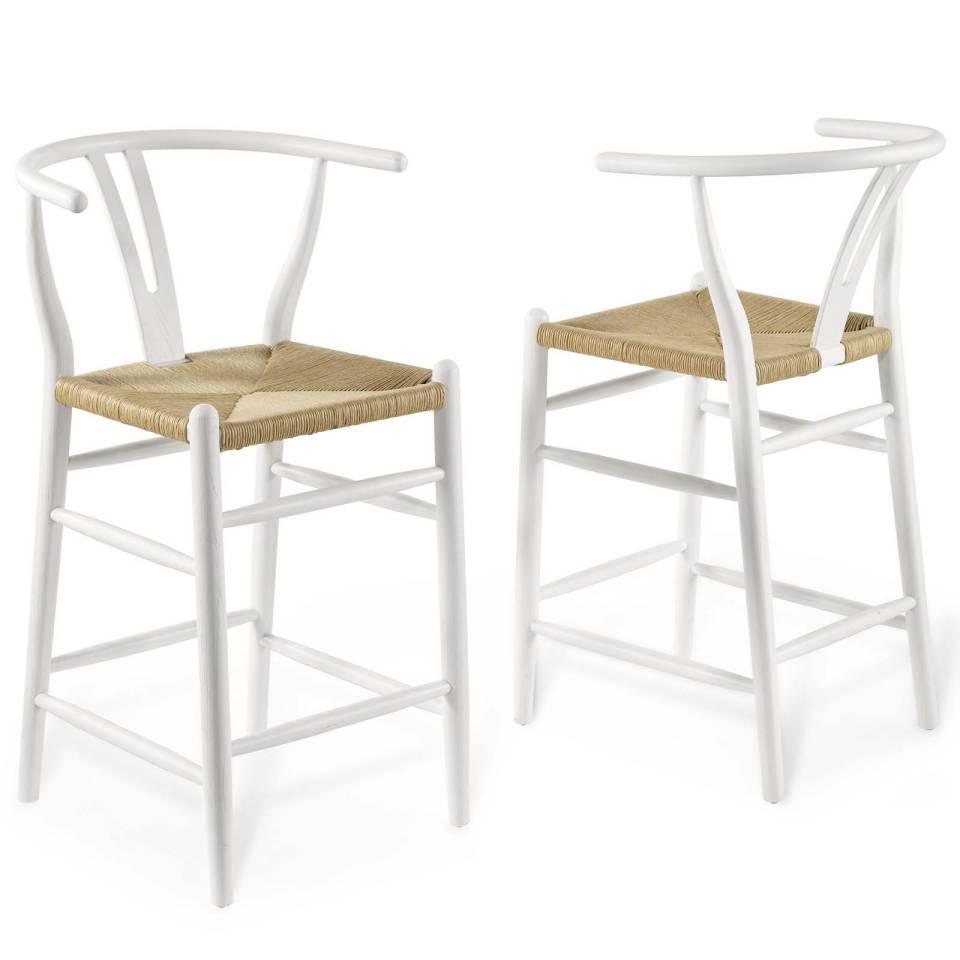 Modway Amish Wood Counter Stool Set of 2 | Counter Stools |