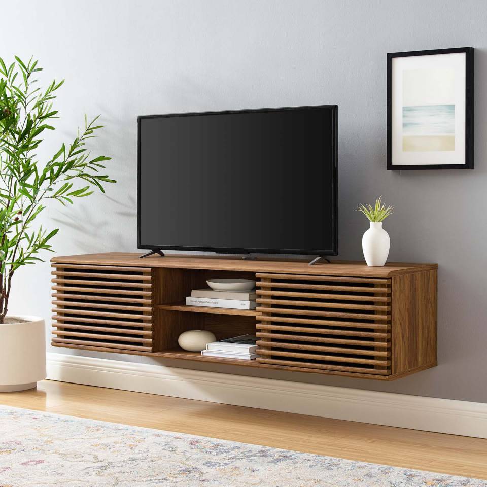 Modway Render 60" Wall-Mount Media Console TV Stand | TV Stands | Modishstore