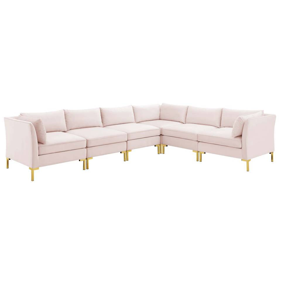 Modway Ardent 6-Piece Performance Velvet Sectional Sofa | Sofas |