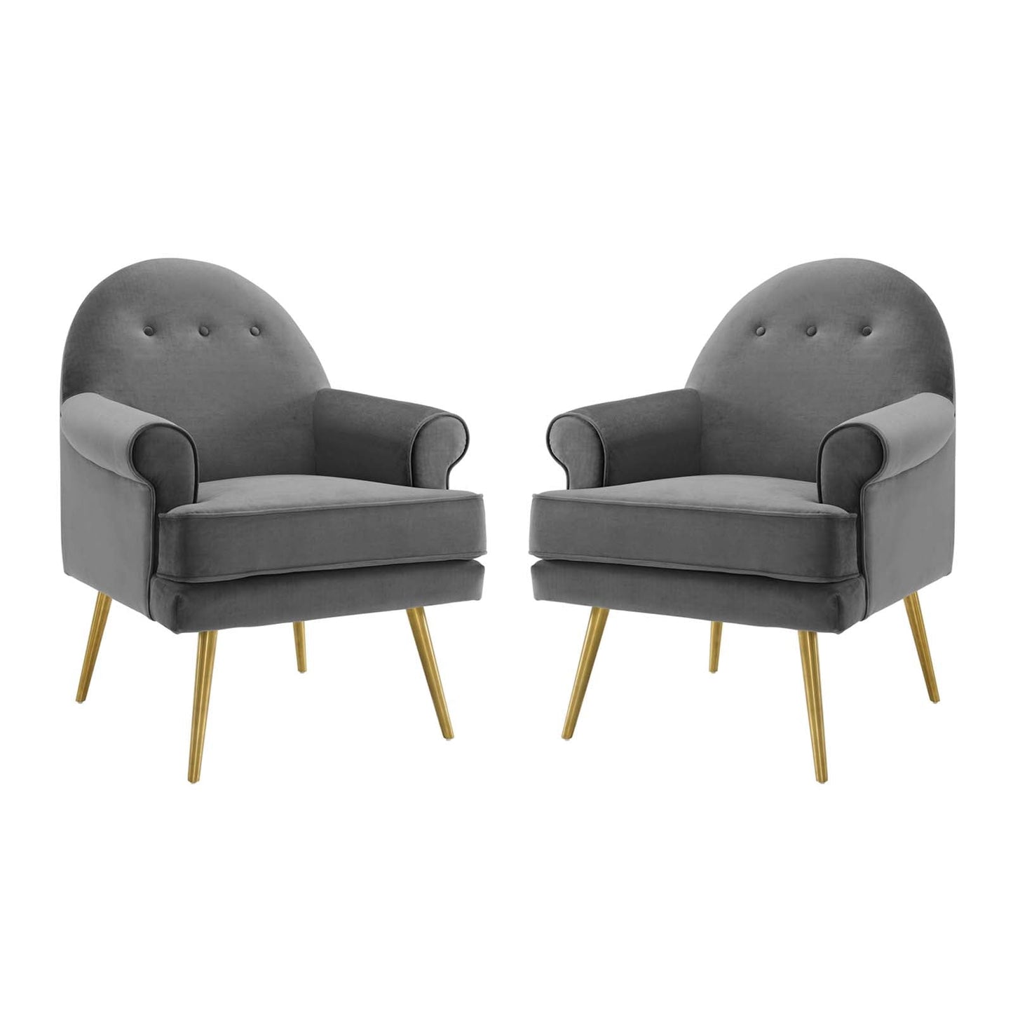 Modway Revive Armchair Performance Velvet Set of 2 | Armchairs | Modishstore
