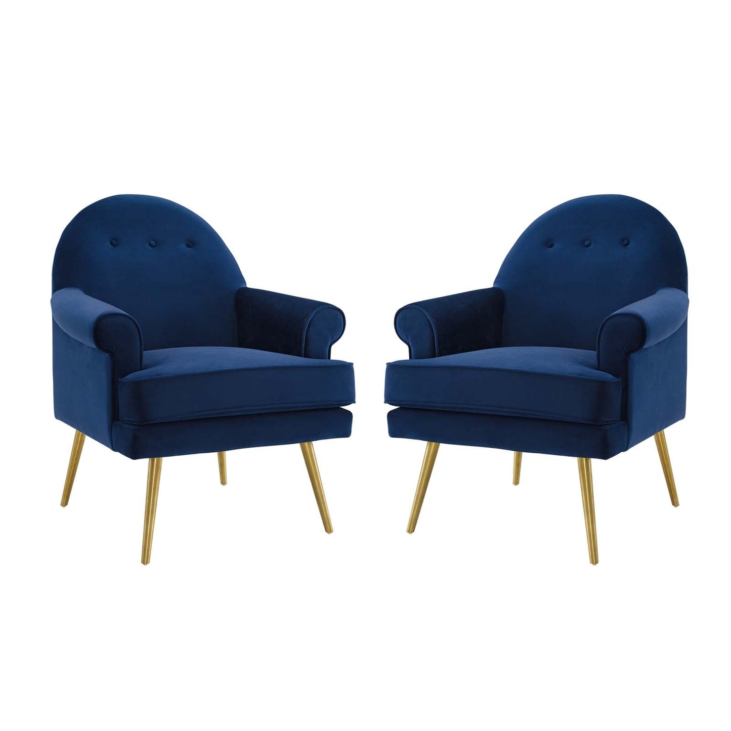 Modway Revive Armchair Performance Velvet Set of 2 | Armchairs | Modishstore-2