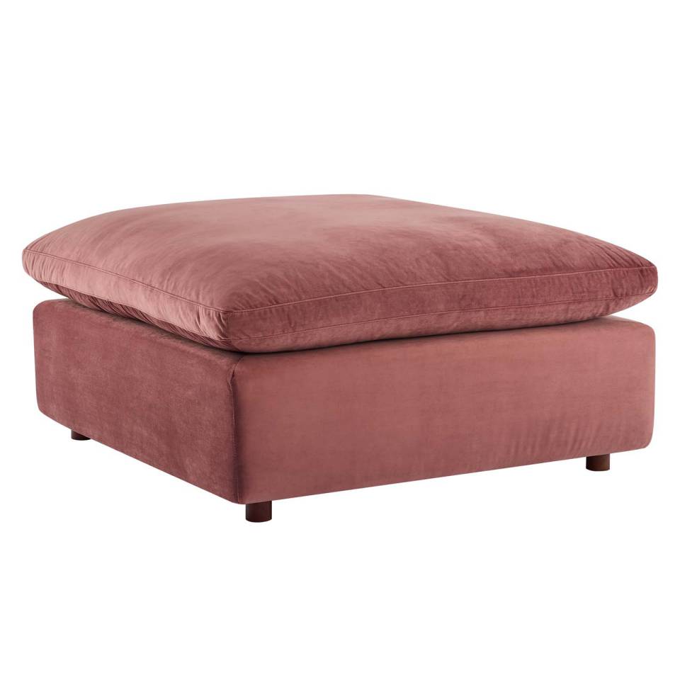 Modway Commix Down Filled Overstuffed Performance Velvet Ottoman | Ottomans |