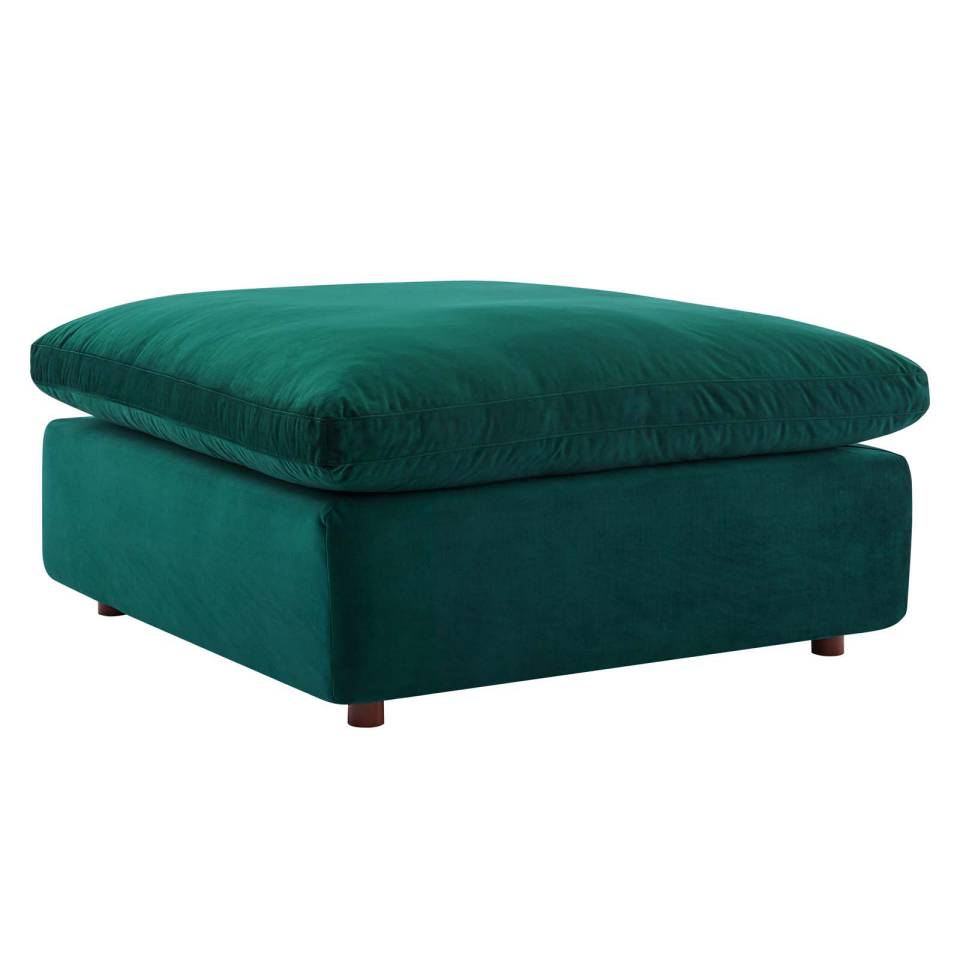 Modway Commix Down Filled Overstuffed Performance Velvet Ottoman | Ottomans |