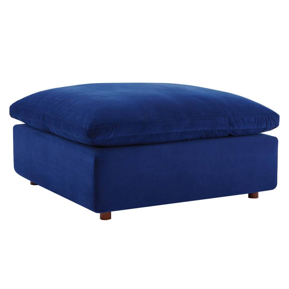 Modway Commix Down Filled Overstuffed Performance Velvet Ottoman | Ottomans |