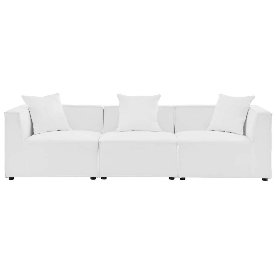 Modway Saybrook Outdoor Patio Upholstered 3-Piece Sectional Sofa | Outdoor Patio Daybed | Modishstore-3