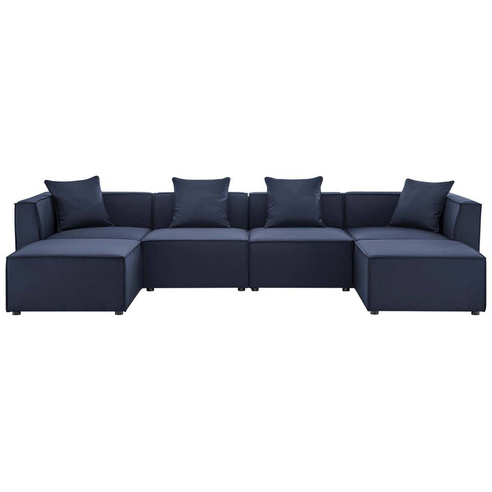 Modway Saybrook Outdoor Patio Upholstered 6-Piece Sectional Sofa | Outdoor Sofas, Loveseats & Sectionals | Modishstore-2