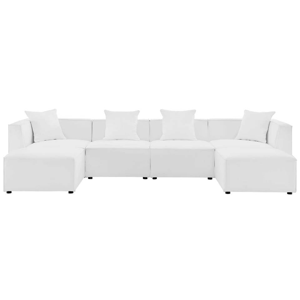 Modway Saybrook Outdoor Patio Upholstered 6-Piece Sectional Sofa | Outdoor Sofas, Loveseats & Sectionals | Modishstore-3