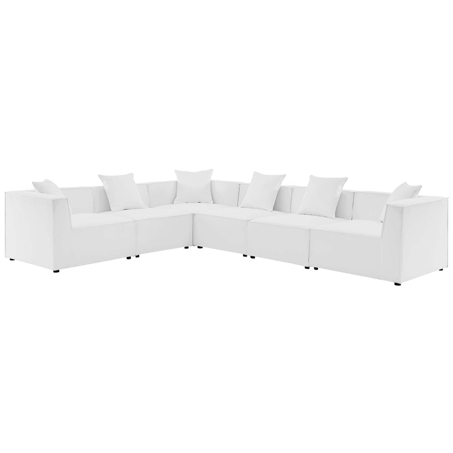 Modway Saybrook Outdoor Patio Upholstered 6-Piece Sectional Sofa | Outdoor Sofas, Loveseats & Sectionals | Modishstore-3