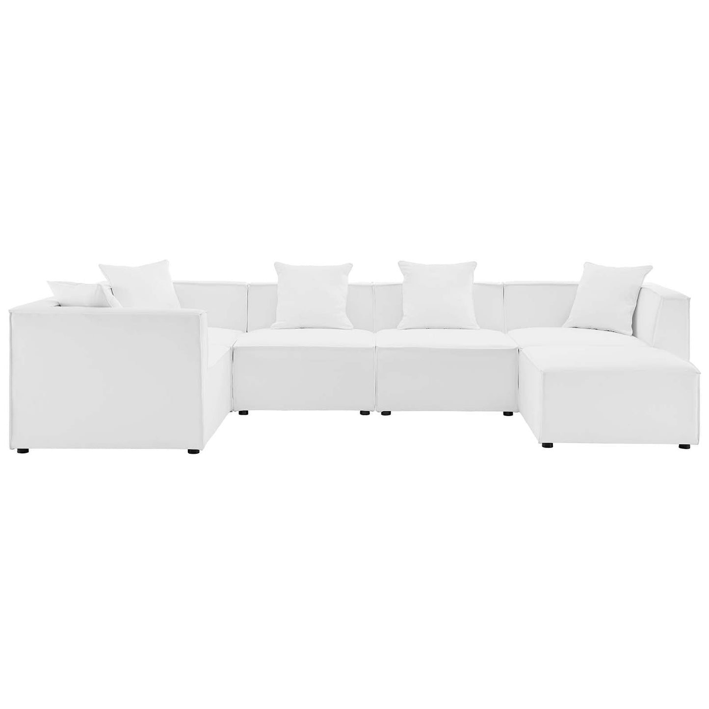 Modway Saybrook Outdoor Patio Upholstered 6-Piece Sectional Sofa | Outdoor Sofas, Loveseats & Sectionals | Modishstore-3