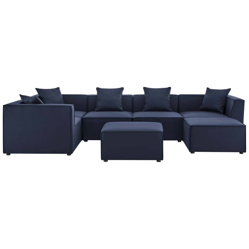 Modway Saybrook Outdoor Patio Upholstered 7-Piece Sectional Sofa | Outdoor Sofas, Loveseats & Sectionals | Modishstore-2