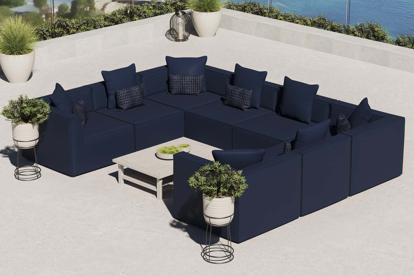 Modway Saybrook Outdoor Patio Upholstered 8-Piece Sectional Sofa | | Modishstore-2