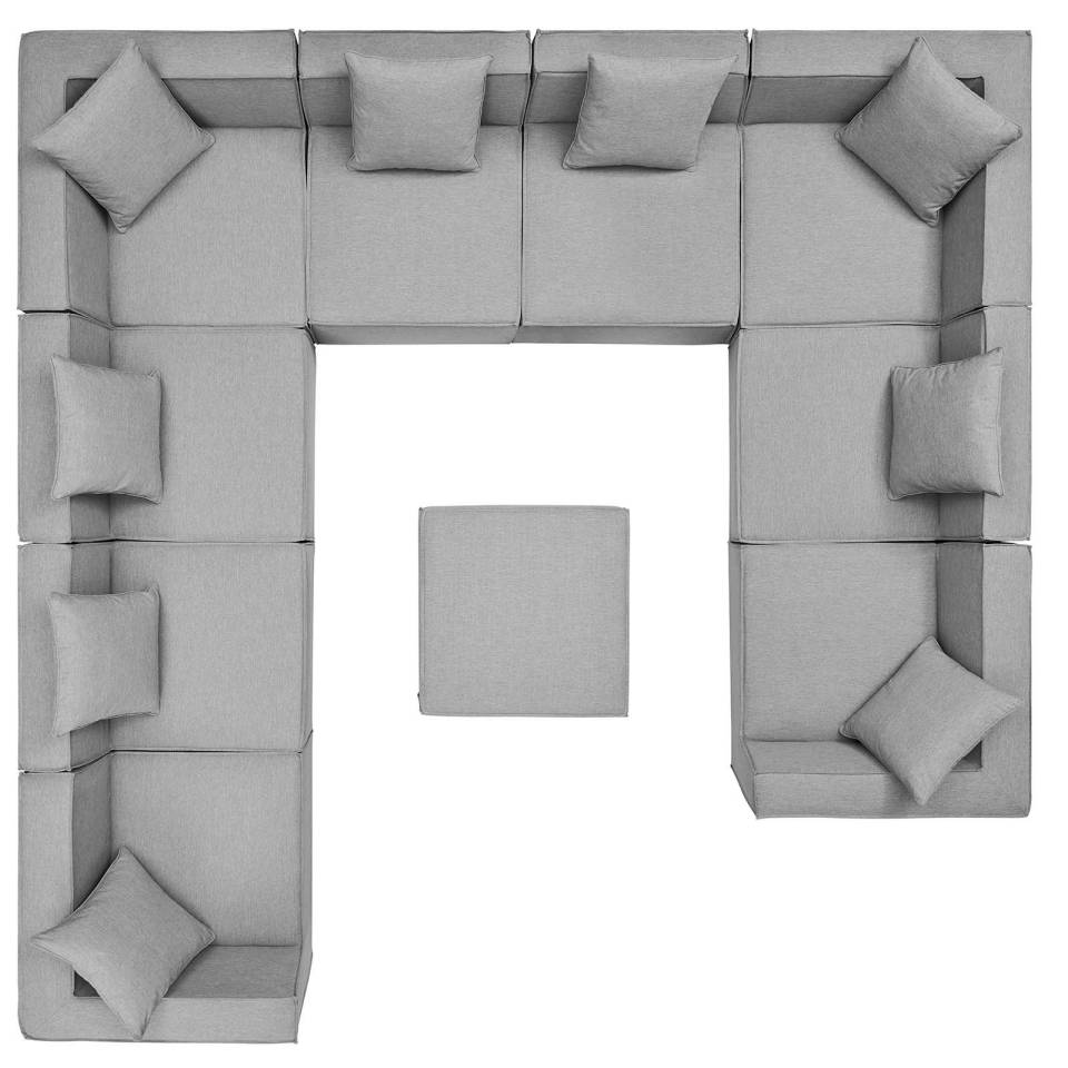 Modway Saybrook Outdoor Patio Upholstered 10-Piece Sectional Sofa | Outdoor Sofas, Loveseats & Sectionals | Modishstore