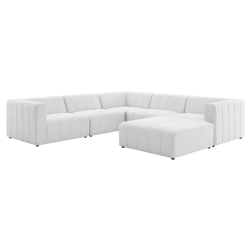 Modway Bartlett Upholstered Fabric Upholstered Fabric 6-Piece Sectional Sofa | Sofas