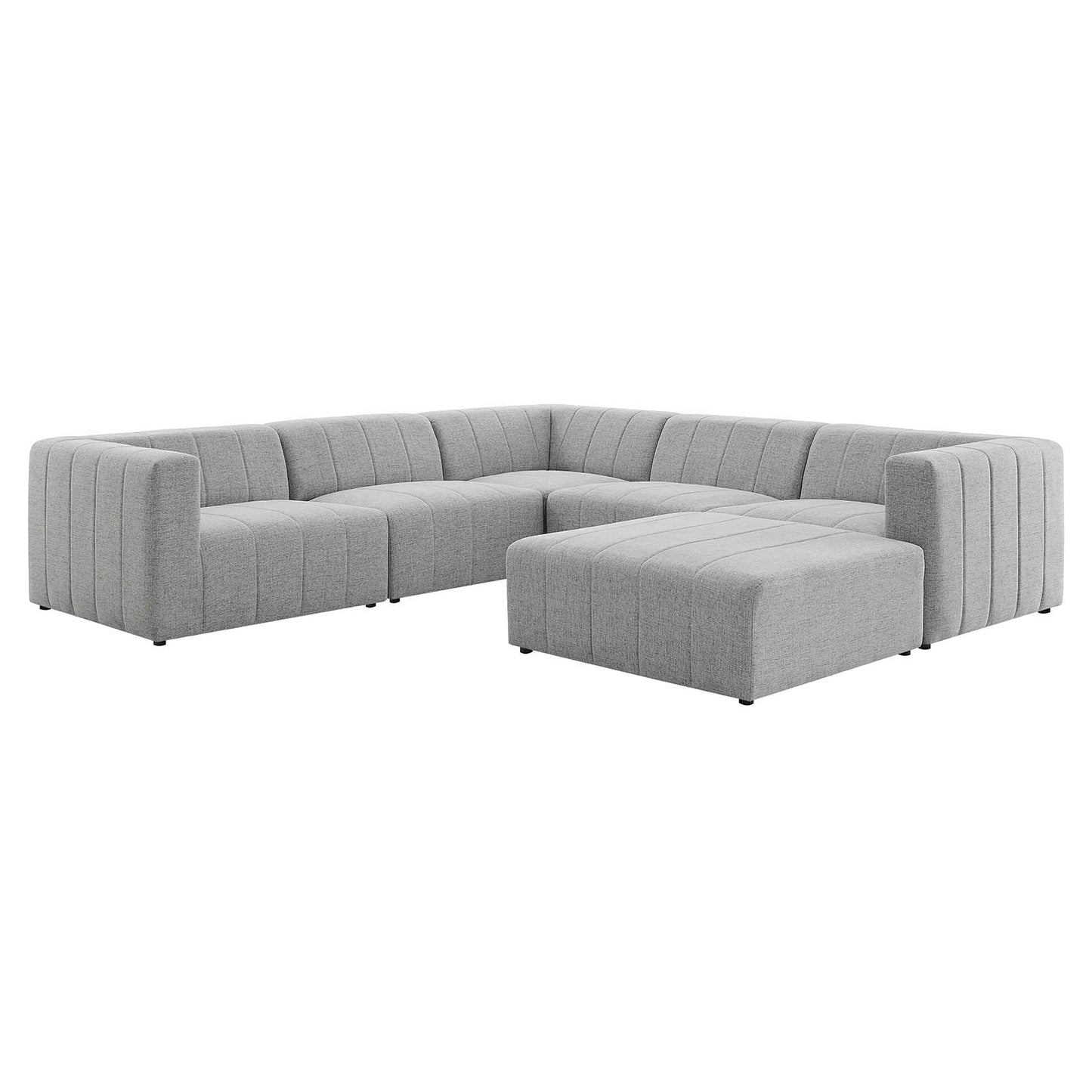Modway Bartlett Upholstered Fabric Upholstered Fabric 6-Piece Sectional Sofa | Sofas |