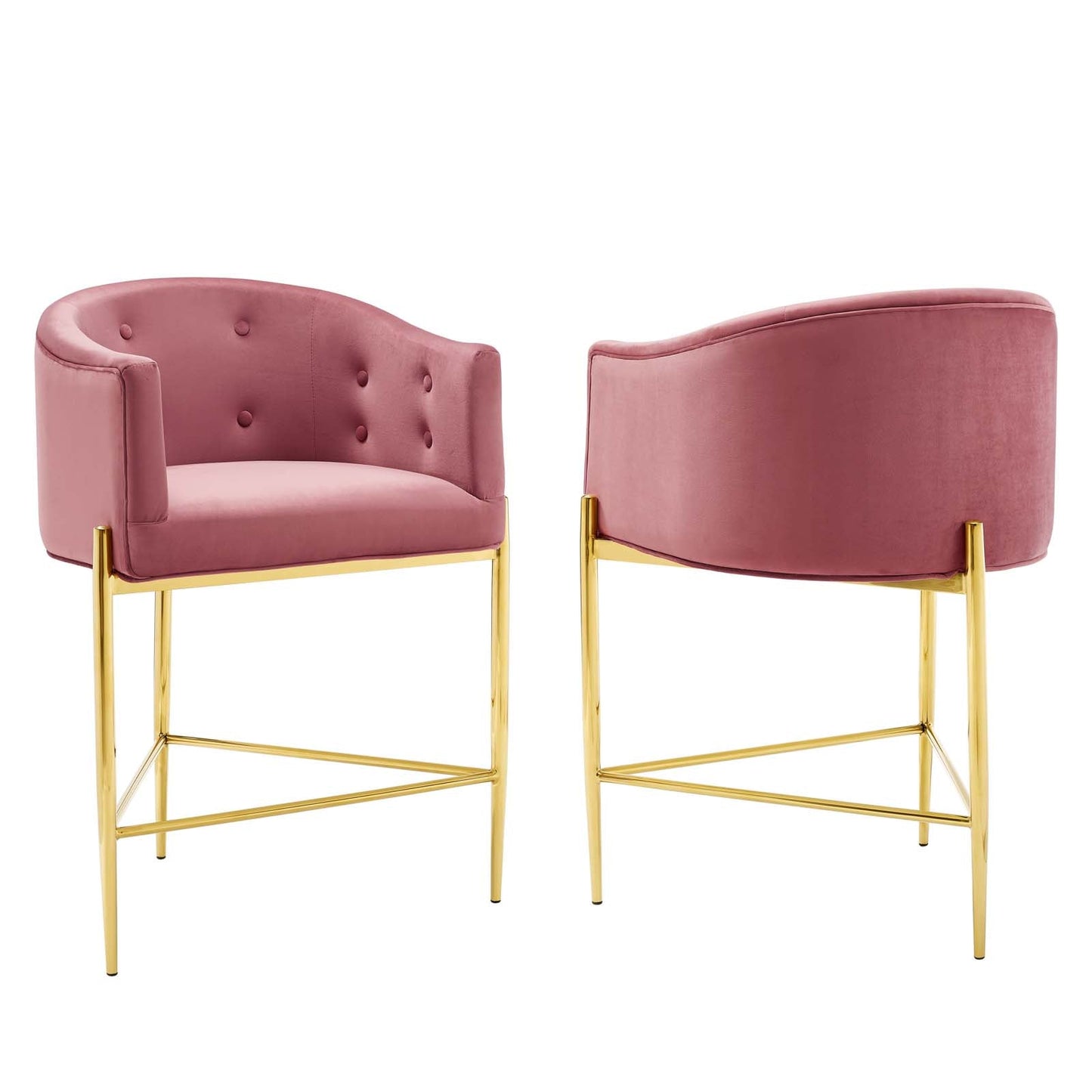 Savour Tufted Performance Velvet Counter Stool Set of 2 By Modway - EEI-4596 | Counter Stools | Modishstore