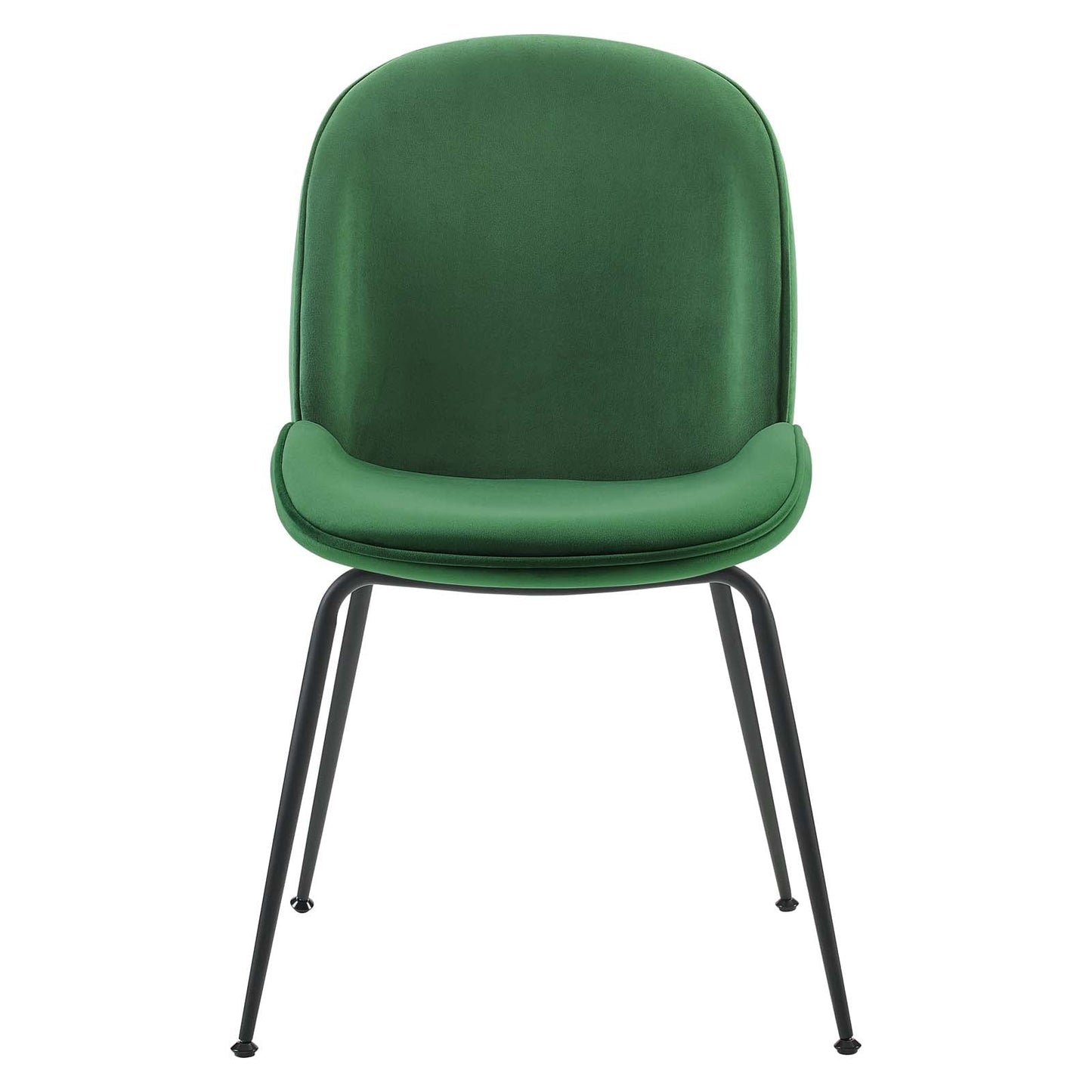 Scoop Black Powder Coated Steel Leg Performance Velvet Dining Chairs - Set of 2 By Modway | Dining Chairs | Modishstore-8