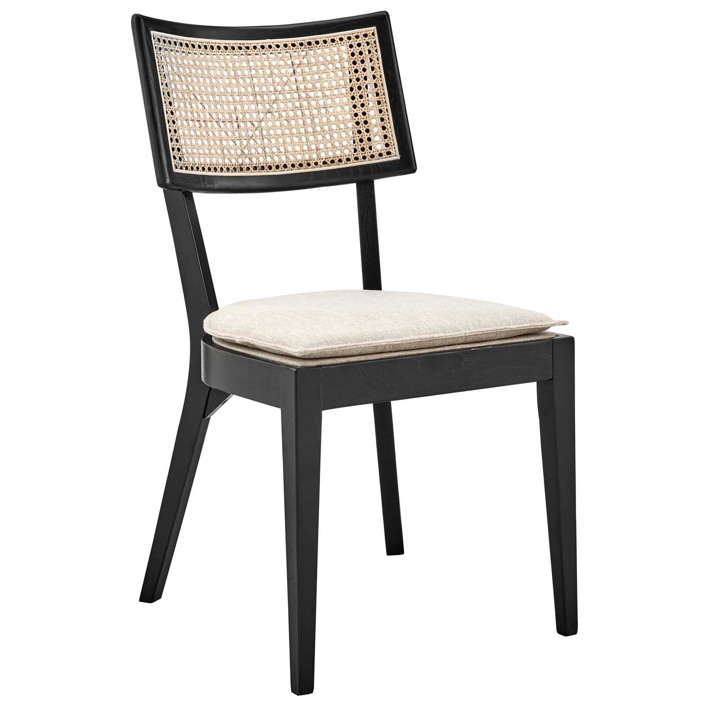 Caledonia Wood Dining Chair By Modway - EEI-4648-BLK-BEI | Dining Chairs | Modishstore