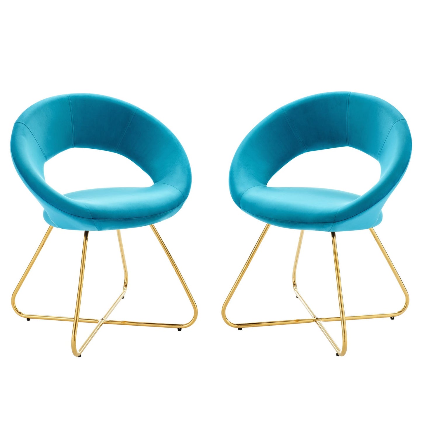 Modway Nouvelle Performance Velvet Dining Chair Set of 2 | Dining Chairs | Modishstore