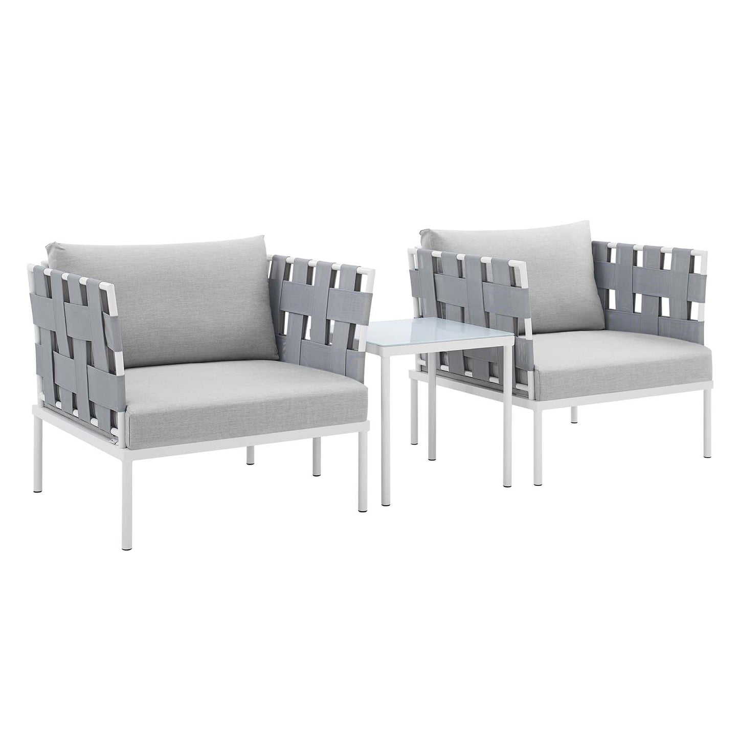 Harmony 3-Piece Sunbrella® Outdoor Patio Aluminum Seating Set By Modway - EEI-4687 | Outdoor Chairs