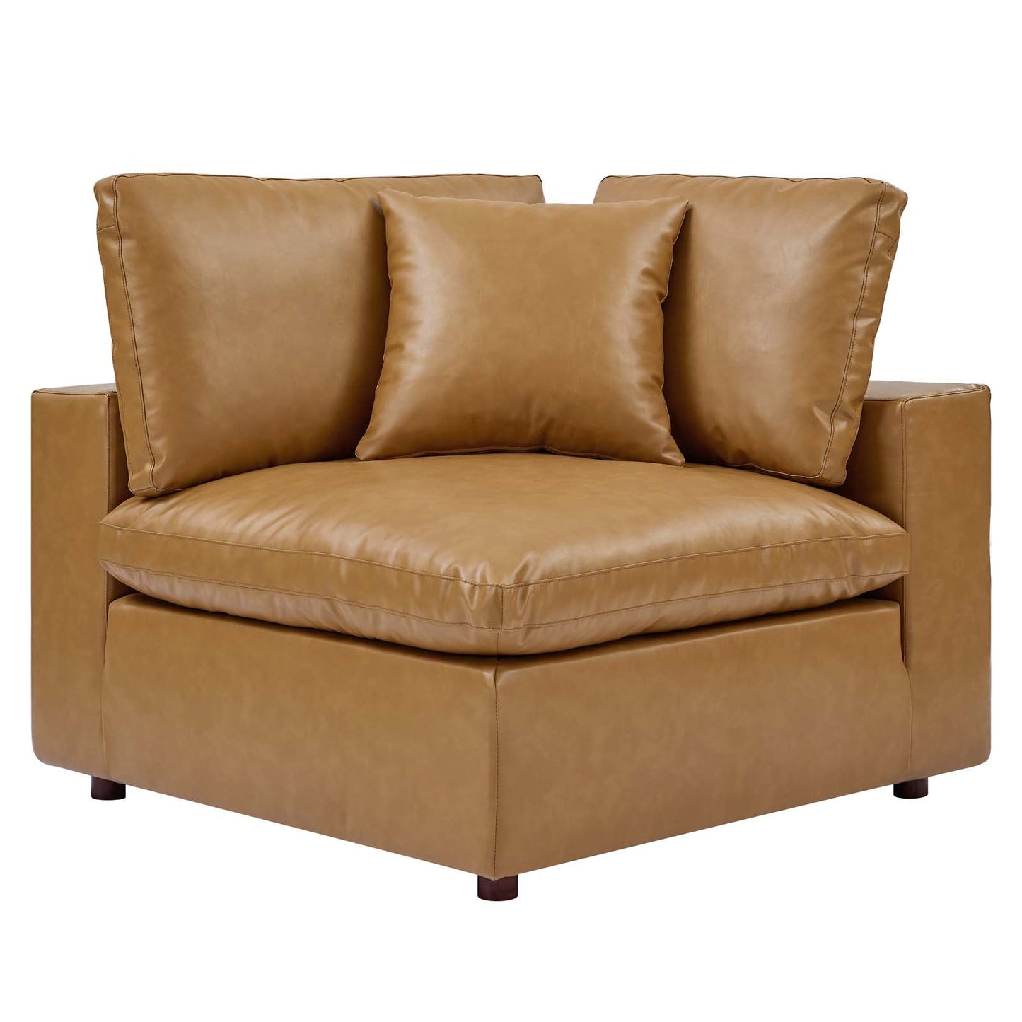 Modway Commix Down Filled Overstuffed Vegan Leather Corner Chair | Side Chairs |