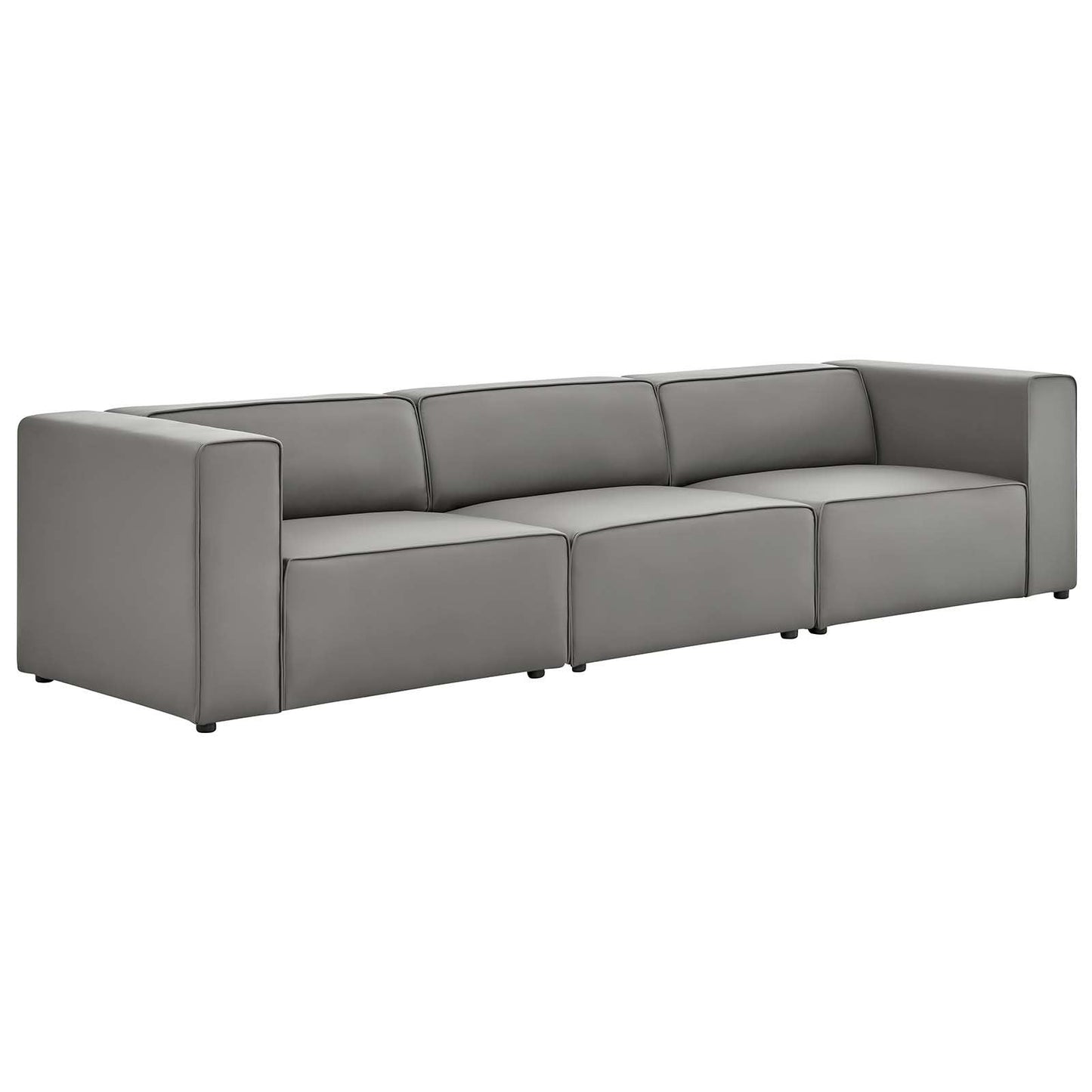 Mingle Vegan Leather 3-Piece Sectional Sofa By Modway | Sofas |