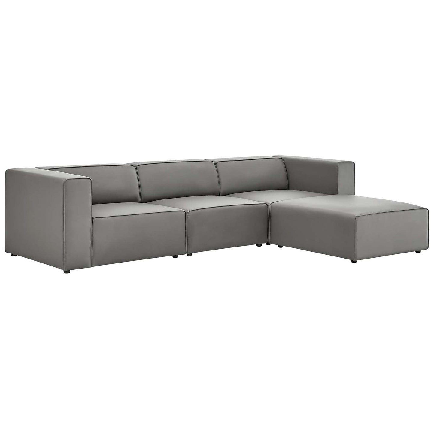 Mingle Vegan Leather Sofa and Ottoman Set By Modway | Sofas |