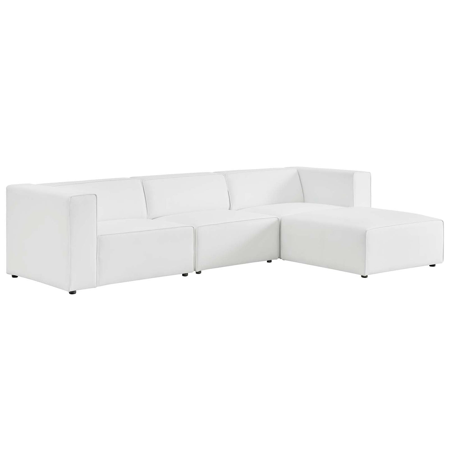 Mingle Vegan Leather Sofa and Ottoman Set By Modway | Sofas |