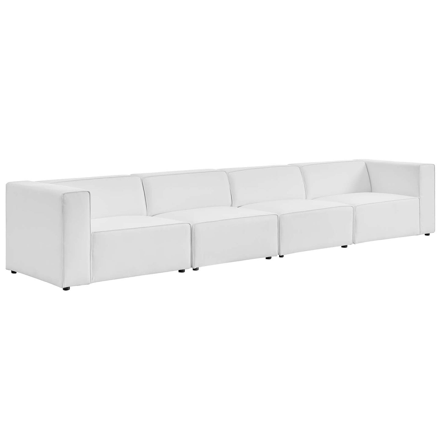 Modway Mingle Vegan Leather 4-Piece Sectional Sofa | Sofas | Modishstore