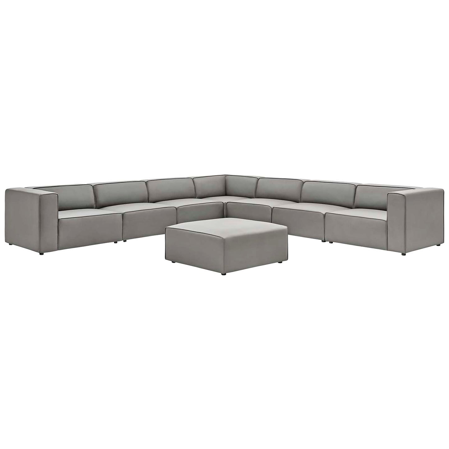 Modway Mingle Vegan Leather 8-Piece Sectional Sofa Set | Sofas | Modishstore-2