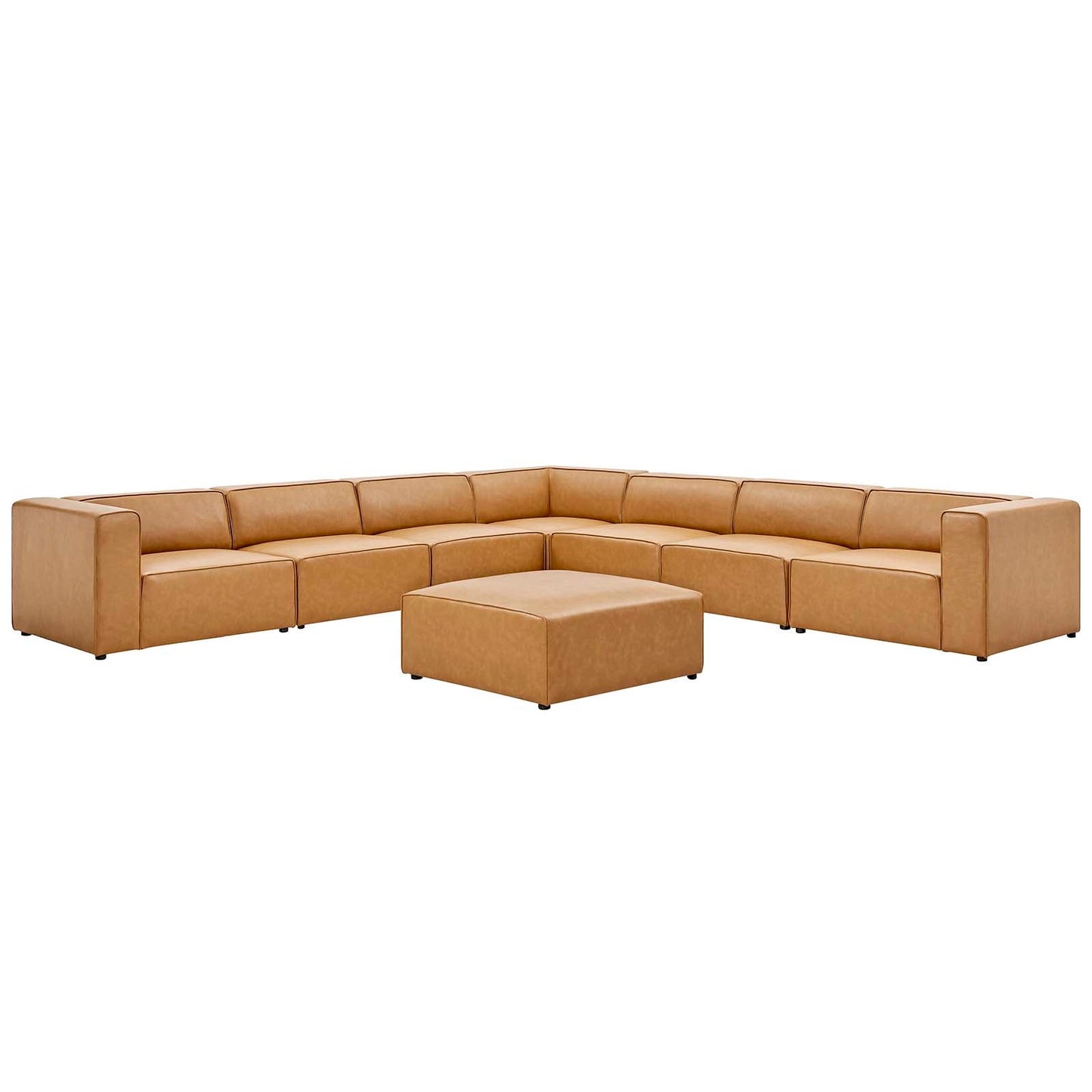 Modway Mingle Vegan Leather 8-Piece Sectional Sofa Set | Sofas | Modishstore-3