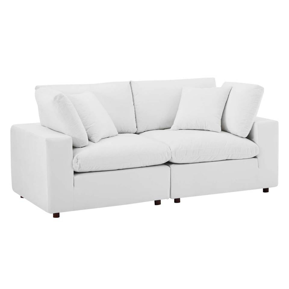 Modway Commix Down Filled Overstuffed Performance Velvet Loveseat | Loveseats |