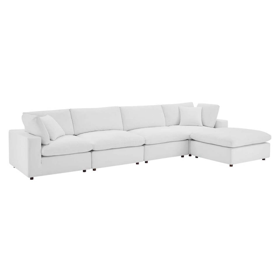 Modway Commix Down Filled Overstuffed Performance Velvet 5-Piece Sectional Sofa | Sofas |