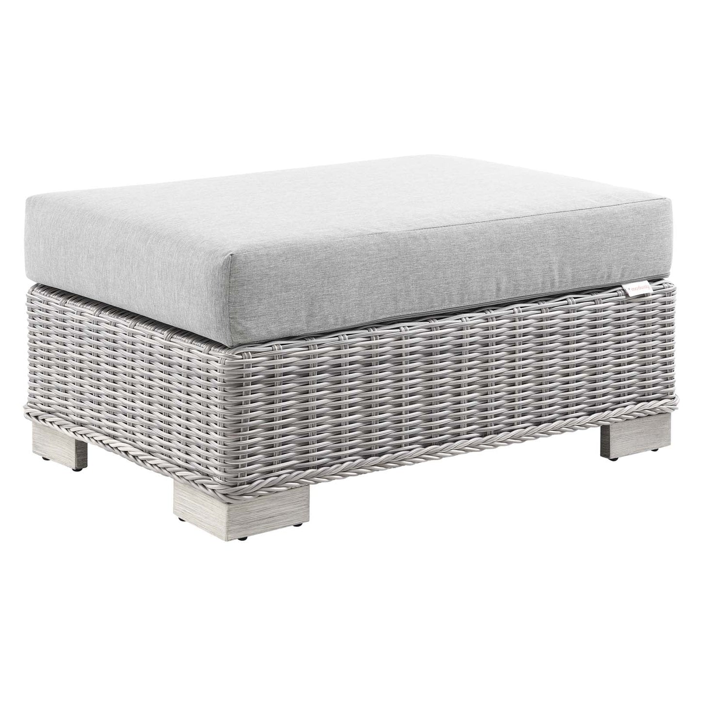 Modway Conway Outdoor Patio Wicker Rattan Ottoman | Outdoor Sofas, Loveseats & Sectionals