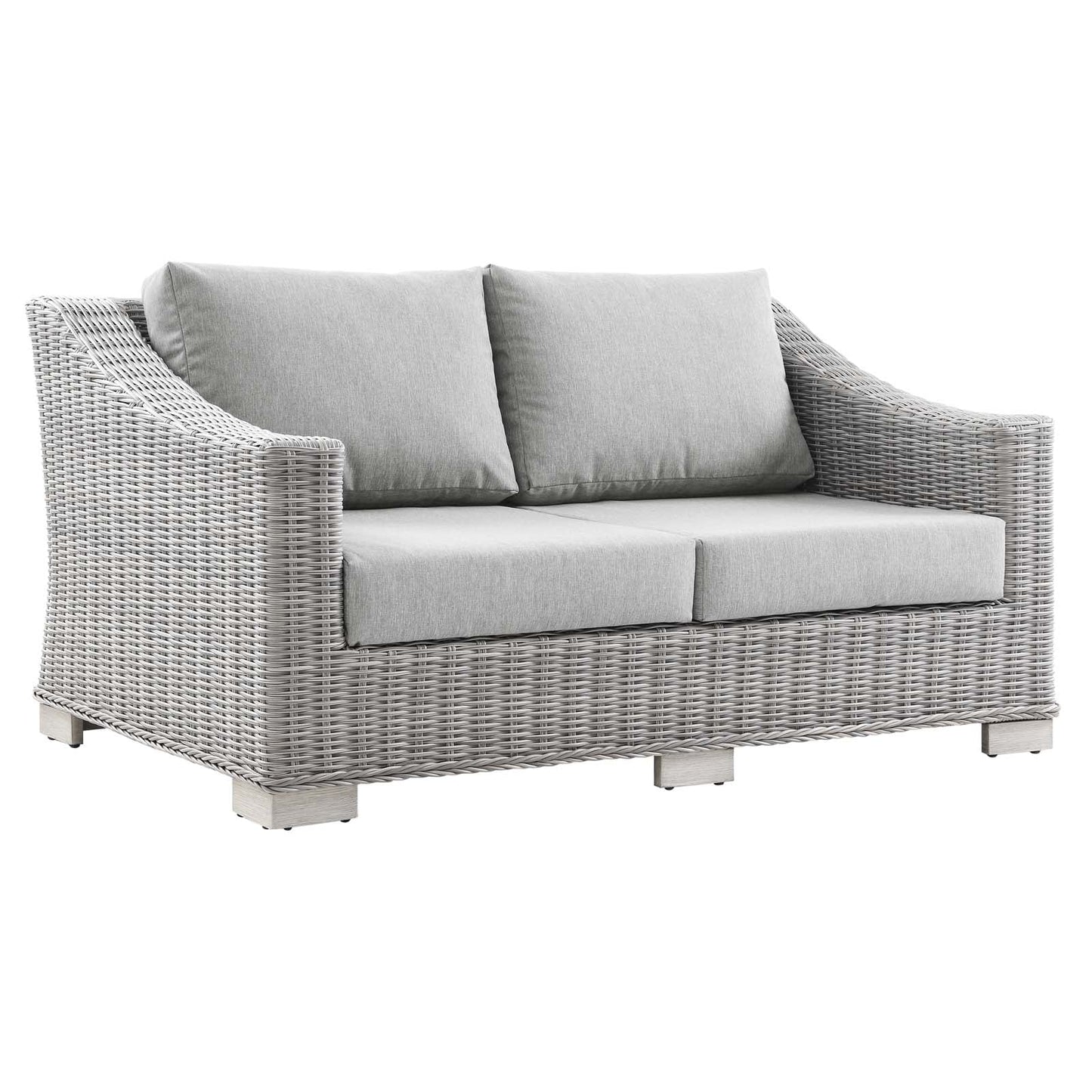 Modway Conway Outdoor Patio Wicker Rattan Loveseat | Outdoor Sofas, Loveseats & Sectionals