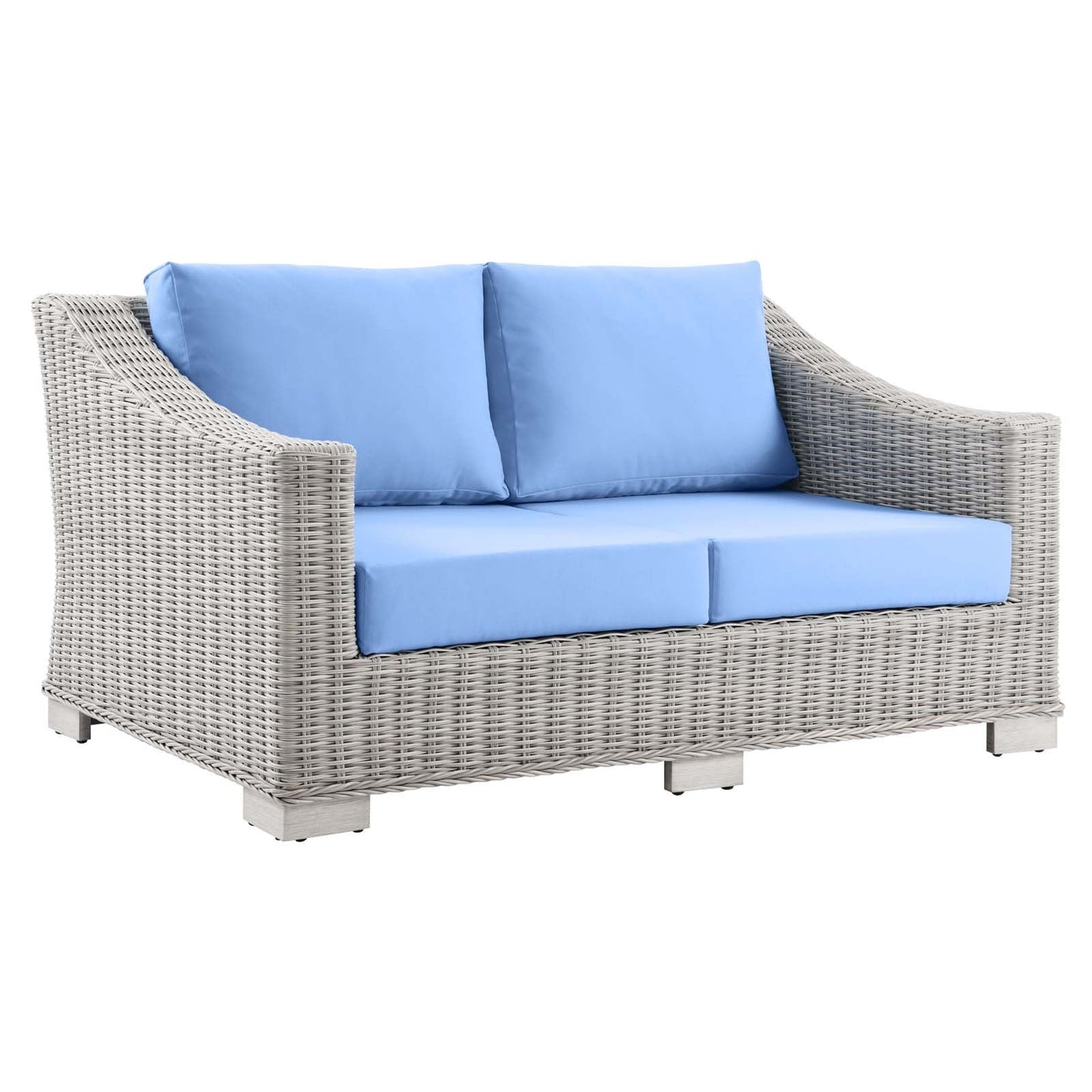 Modway Conway Outdoor Patio Wicker Rattan Loveseat | Outdoor Sofas, Loveseats & Sectionals |